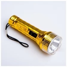 Фонарь ручной "Металлик", 1 LED, 3.5 х 10 см, микс./В упаковке шт: 24