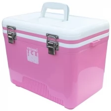 Изотермический контейнер Techniice серия компакт 12л розовый с белой крышкой