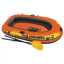 Лодка надувная INTEX EXPLORER Pro 200 SET, 2-мест. + ручной насос, пластиковые весла