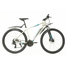 Велосипед FORWARD APACHE 29 3.0 HD (29" 21 ск. рост. 19") 2022, серый/синий, RBK22FW29475