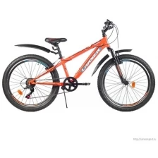 Велосипед Larsen Dream Team 24" 7ск, оранжевый/черный матовый