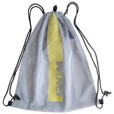 Сетчатый мешок для хранения и переноски плавательного инвентаря, пляжного отдыха SwimRoom "Mesh Bag 2.0", цвет Серый с желтым