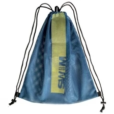 Сетчатый мешок для хранения и переноски плавательного инвентаря, пляжного отдыха SwimRoom "Mesh Bag 2.0", цвет Темно-синий с желтым