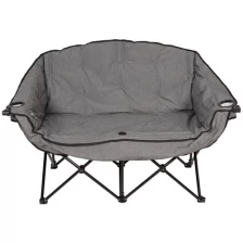 Кресло складное кемпинговое "KYODA" двухместное р.50*34*98 см, цвет серый