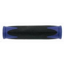 Ручки на руль резин. 2-х компонент. 130мм черно-синие (на блистере) VELO