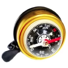 Велосипедный звонок с компасом InnoZone TSE Compass - Золотистый