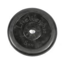 Диск обрезиненный Lite Weights 26mm 5kg Black 2475LW