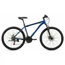 Велосипед горный ALTAIR 26 Disc (26" 21 ск. рост. 17") 2020-2021, темно-синий/серебристый, RBKT1M36GK03