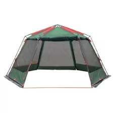 Большой шатер для отдыха на природе BTrace Highland, 430x370x225 см (Зеленый/бежевый)