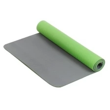 Коврик для фитнеса и йоги Larsen TPE двухцветный violet/green р173х61х0,4см