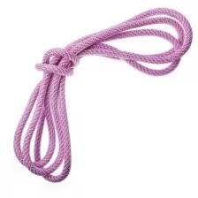 Скакалка гимнастическая с люрексом BodyForm BF-SK09 Радуга 2,5м, 150гр. розовый-голубой-фиолетовый