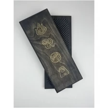 Доска для Йоги с гвоздями Садху 8 мм складная черный матовый Премиум качество + 2 Подарка