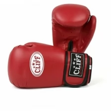 Перчатки боксерские CLIFF CLUB PVC, красный, 12 (oz)