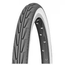 Велопокрышка 24" Michelin CITY.J 44-507 (24X1.75") GW WHITE/BLACK, 3х22 TPI бело-чёрная