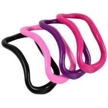 Кольцо эспандер CLIFF для пилатеса, стретчинга, йоги, фитнеса и растяжки, выгнутое жесткое, темно-розовое