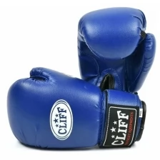 Перчатки боксерские CLIFF CLUB PVC, синий, 6 (oz)