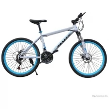 Велосипед горный Массе 24" disc белый/синий, (размер рамы 16"), 21 скорость