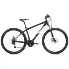 Велосипед ALTAIR AL 27,5 D (27,5" 21 ск. рост. 17") 2022, черный/серебристый, RBK22AL27228