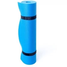Коврик спортивно-туристический с рифлением, цвет: синий, 1800x600x10 мм