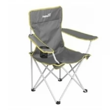 Кресло складное серый/зеленый без чехла Helios / стул туристический / походное / для рыбалки / дачи / кемпинговое / отдыха на природе