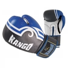 Перчатки боксерские Kango BVK-028 Blue/White PU 10 унций