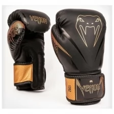 Перчатки боксерские Venum Impact Black/Bronze 8 унций
