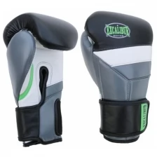 Перчатки боксерские Excalibur 8073/02 Grey/Green PU 12 унций