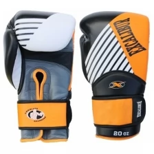 Перчатки боксерские Excalibur 8065/04 Black/White/Orange PU 14 унций