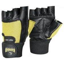 Перчатки для фитнеса Kango WGL-069 Black/Yellow L