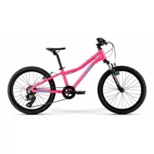 Велосипед подростковый горный Merida Matts J.20 ECO Silk Candy Pink/Purple/Blue 2022 с колесами 20", 6 скоростей