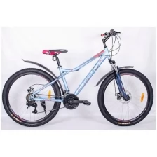 Горный Велосипед NRG Bikes GAZELLE 26/16 lightblue-darkblue-red, 21 скорость, 2022 год