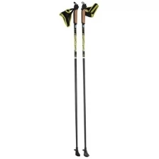 Палки для скандинавской ходьбы Breeze Carbon 60%, скандинавские палки для ходьбы, цельные, карбон, желтые, 125