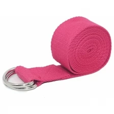 Ремень для йоги, 180 × 4 см, цвет розовый
