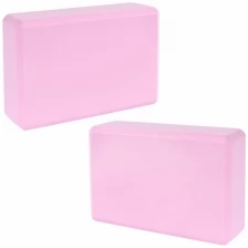 Блок для йоги, набор 2 шт. CLIFF 23х15х8см, 120гр, розовый
