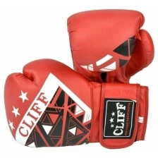 Перчатки боксерские CLIFF AMERICAN CRISTAL FLEX, красный, 12 (oz)