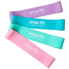 Фитнес-резинки Starfit Core Es-203 латекс, комплект пастель, 4 шт