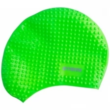 Шапочка для плавания Atemi, силикон (бабл), зеленая, Bs80