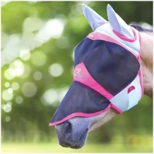 Маска антимоскитная для лошади с ушами и носом SHIRES FLY GUARD "Deluxe", COB, фиолетовый (Великобритания)