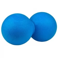 Мячик массажный двойной МФР для йоги и фитнеса сдвоенный, CLIFF 12*6 см, синий
