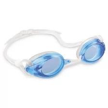 Очки для плавания, ширина 16 см голубые,(55684-1)