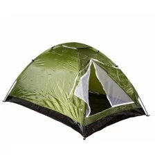 Палатка двухместная туристическая А 313, размер Д210*Ш150*В125, палатка для туризма, цвет хаки