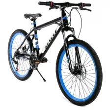 Велосипед горный Массе 24" disc черный/синий, (размер рамы 16"), 21 скорость