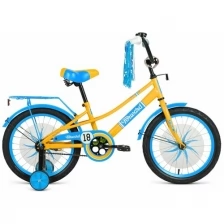 Велосипед FORWARD AZURE 18 (18" 1 ск.) 2020-2021, желтый/голубой, 1BKW1K1D1014