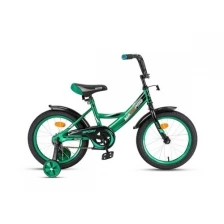 Детский велосипед MaxxPro SPORT 16" зелено-черный с боковыми колесами
