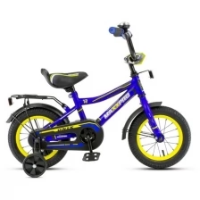 Детский велосипед MaxxPro ONIX 12 сине-жёлтый с боковыми колесами