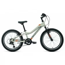 Велосипед детский городской с колесами 20" Forward Twister 20 1.0 AL рама 10" серо-оранжевый, 20-21 год