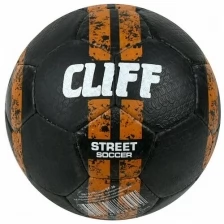 Мяч футбольный CLIFF CF-30 TECHNO 3D, 5 размер, PU, черно-оранжевый