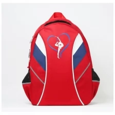Рюкзак Олимп мини Красный для художественной гимнастики от MariSport, гимнастка в сердце размер 40х28х15
