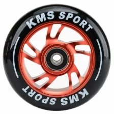 Колесо для трюкового самоката KMS Sport 100мм,красный/черный с подшипниками,(5401)