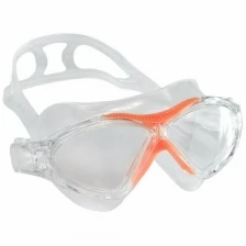 Очки полумаска для плавания взрослая E33183-4 силикон, оранжевые